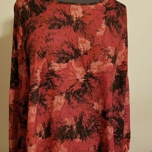 NWT Ava & Viv brushstroke blouse 3X